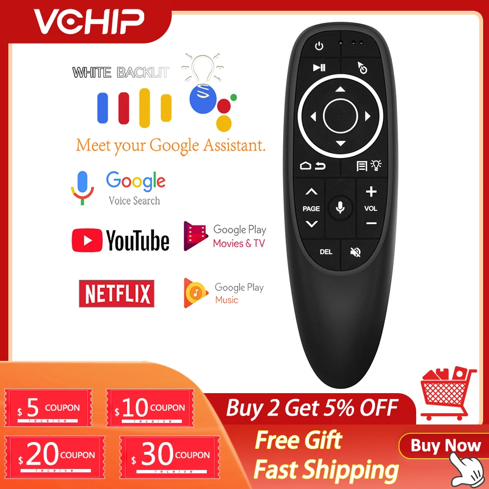 

G10S Voice Remote Control G10S Pro G10 Air Mouse Wireless Air Mouse Gyroscope IR Learning for Android tv box X96 H96