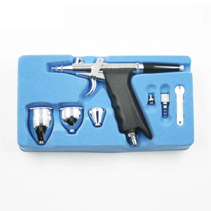 Профессиональный Набор Аэрограф с двойным действием пистолета триггера 3