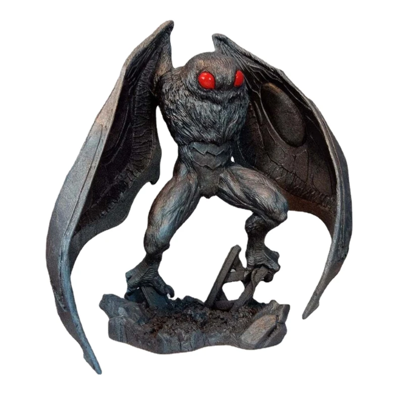 

2022 New Realistic Black Grey Bat Figurines Resin Toy Ornament Car Decor Gift for Boy Men