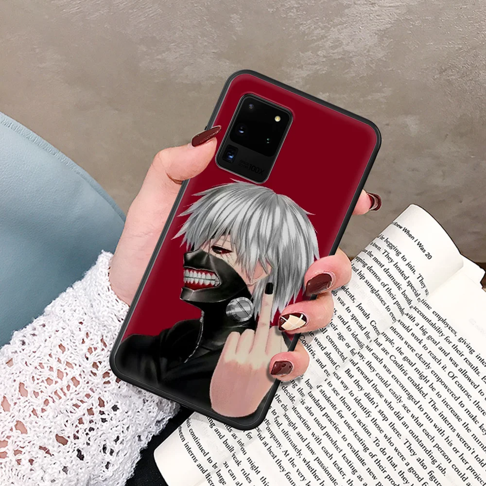 

Tokyo Ghoul Trendy Anime Kaneki Ken Phone Case For Samsung Galaxy Note S 8 9 10 20 Plus E Lite Uitra black Prime Luxury Cover