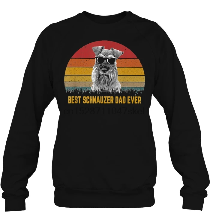 Лучший Шнауцер папа когда либо Винтажная Версия женская уличная Мужская