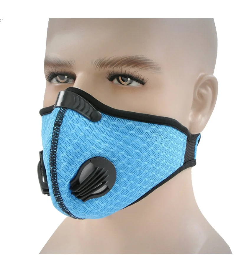 PM2.5 анти-Дымчатая унисекс маска для рта анти-загрязнения дышащая Беговая Половина лица маска для рта Анти-пыль велосипедная маска для лица