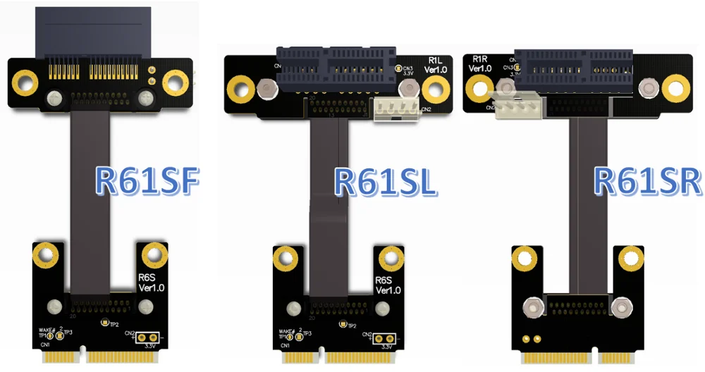 Адаптер Riser PCIe 1x PCI-E x1 на Mini Half mPCIe переходник с картой дизайн локтя кабель Gen3.0 8