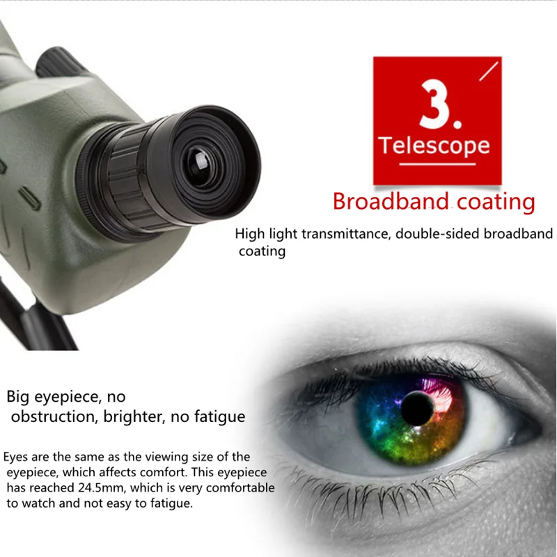 

25-75x70mm HD high power binoculars outdoor hunting low light night vision waterproof monoculars suitable for camping