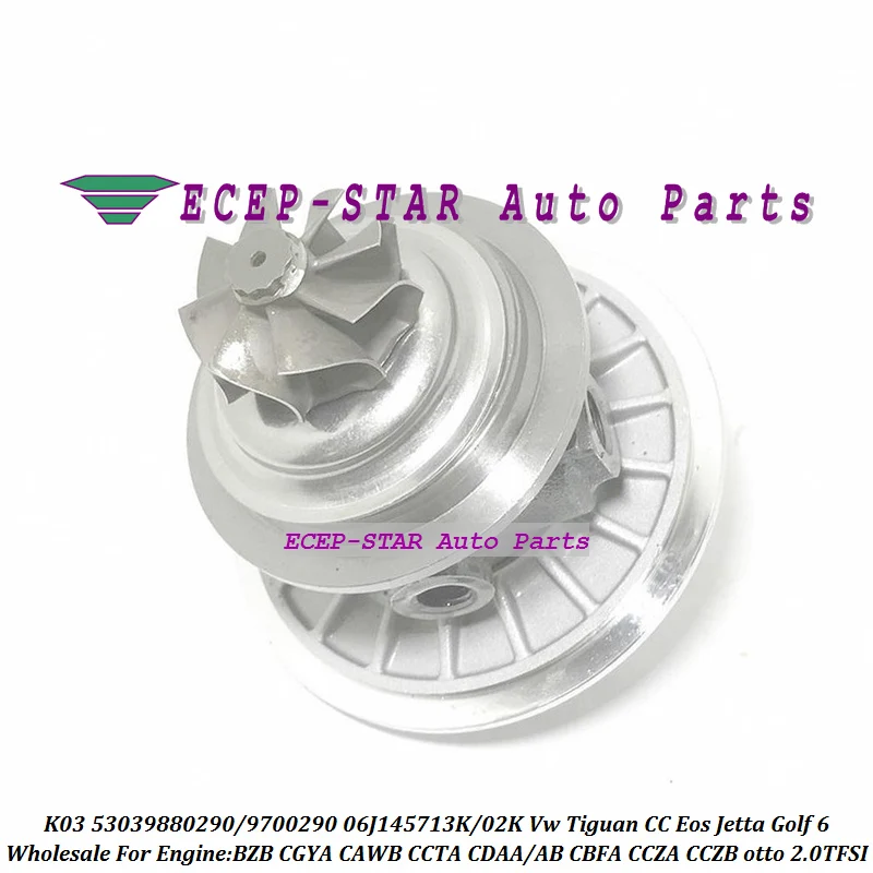 Фото Турбокартридж CHRA K03 53039700290 53039880290 06J145713K 06J145701N для Volkswagen V-W Tiguan CC Eos Golf GTI Jetta A3 2.0L №1