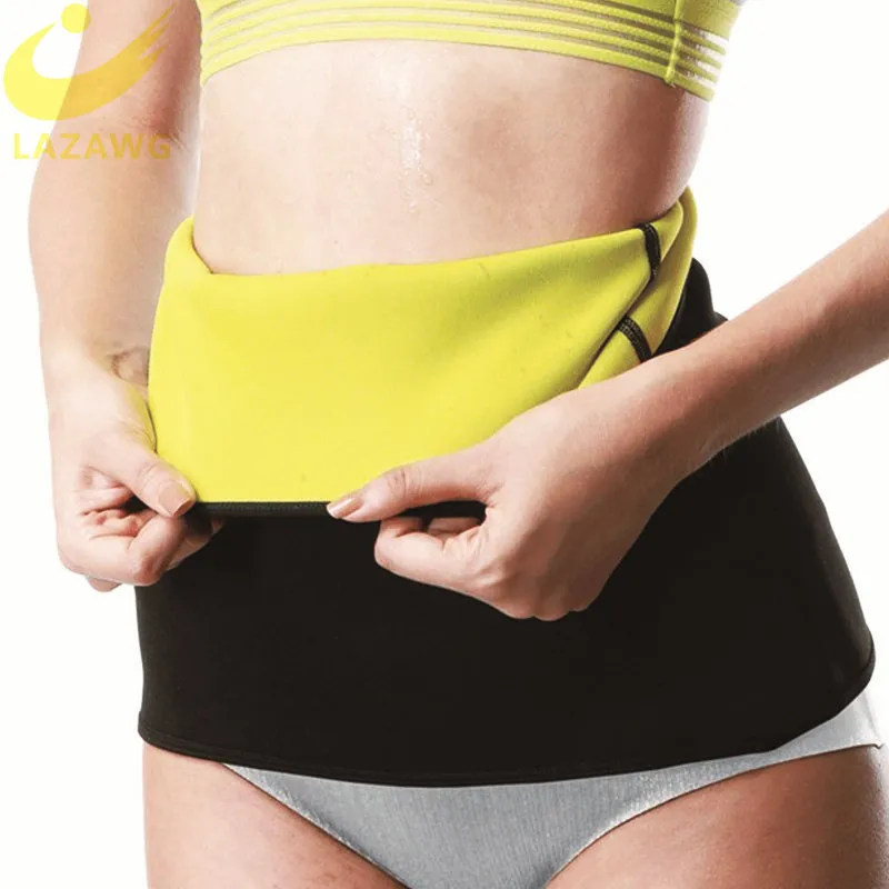 LAZAWG Women Waist Cincher Hot Sweat Belt Neoprene Waist Cincher Gym Workout Sauna Sweat Girdle Tummy Control Fat Burn Corset