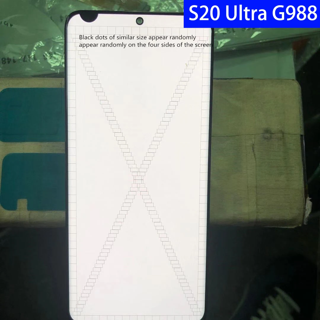 

6.9" Original Dot For Samsung Galaxy S20 Ultra Lcd S20Ultra G988 G988F Display+Touch Screen Digitizer Assembly replacement Frame