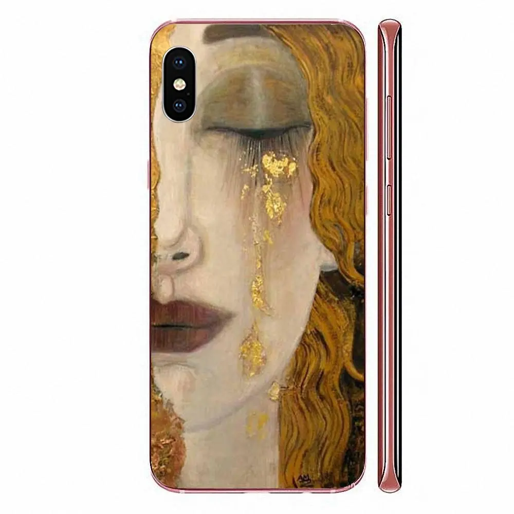 Kiss By Gustav Klimt Gold Tears In Oil для Samsung Galaxy A10 A20 A20E A3 A40 A5 A50 A7 J1 J3 J4 J5 J6 J7 2016 2017 2018 | Мобильные