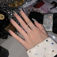 snake shape ring crystal ring personality fashion irregular rings ms girl travel accessories christmas gift wholesale 2022
