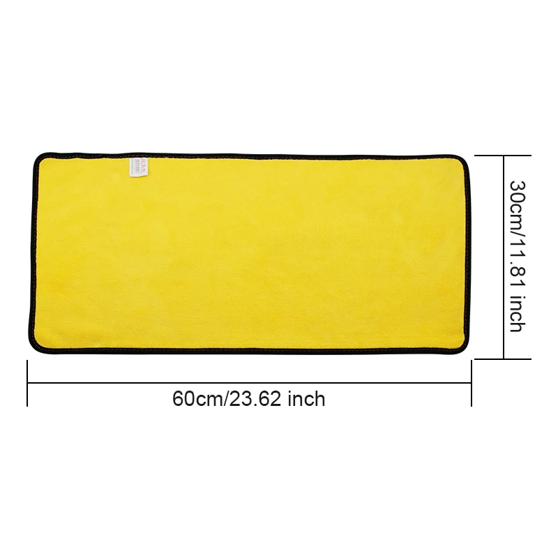 

1Pc 30*60cm Car Wash Microfiber Towel Car Cleaning Drying Cloth Hemming Towel Cleaning Towel Cloth Detailing Car Care