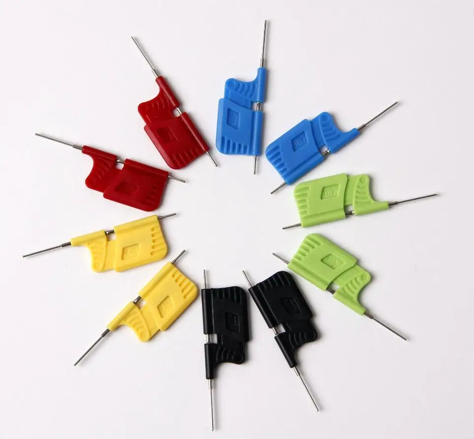 10pcs=1box Online Burning Clip Micro Chip Car Remote Key IC Foot Clip Clip SMD Grippers 0.3mm IC Chip Pin Test Clip
