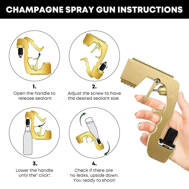 

6 Colors Champagne Wine Sprayer Champagne Squirt Gun Shoot 30 Feet Away Magic Wine Decanter Party Bar Drinking Game Artifact