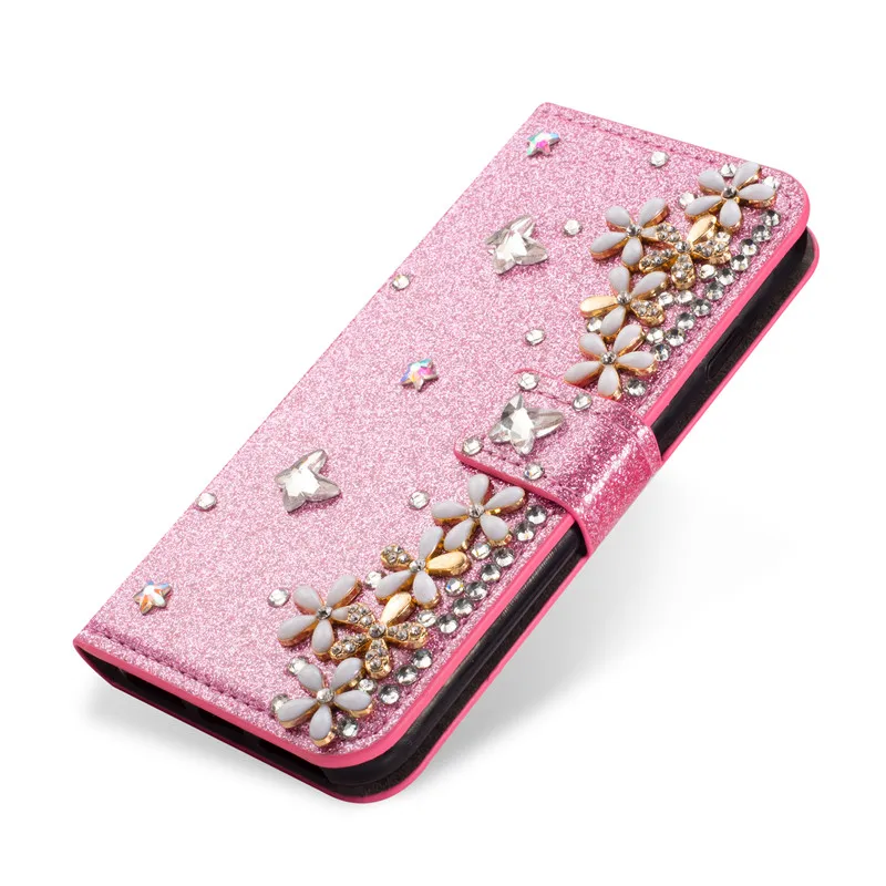 Подарок на удачу блестящий чехол кошелек из искусственной кожи с украшением в