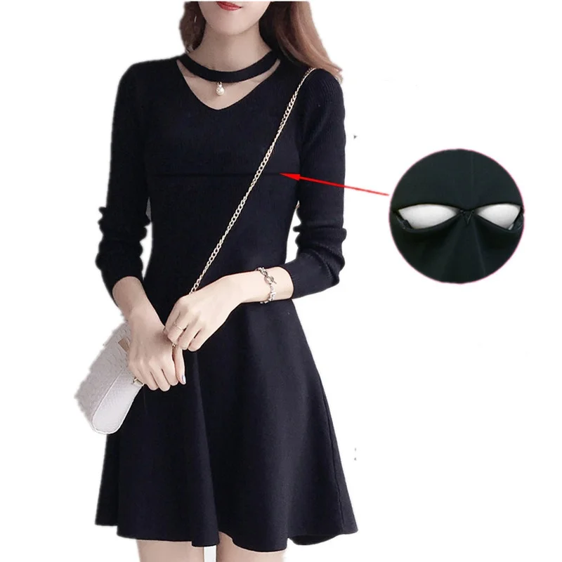 Новинка 2019 весенне осенняя одежда платье для кормящих женщин сексуальный халат с