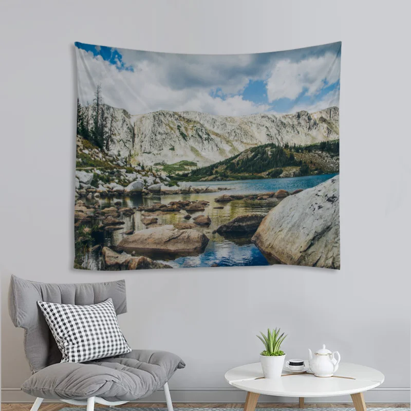 

Natural Landscape Painting Tapestry Wall Hanging Cloth Bed Spread Beach Towel Table Cloth Yoga Mat House Living Room Decoration