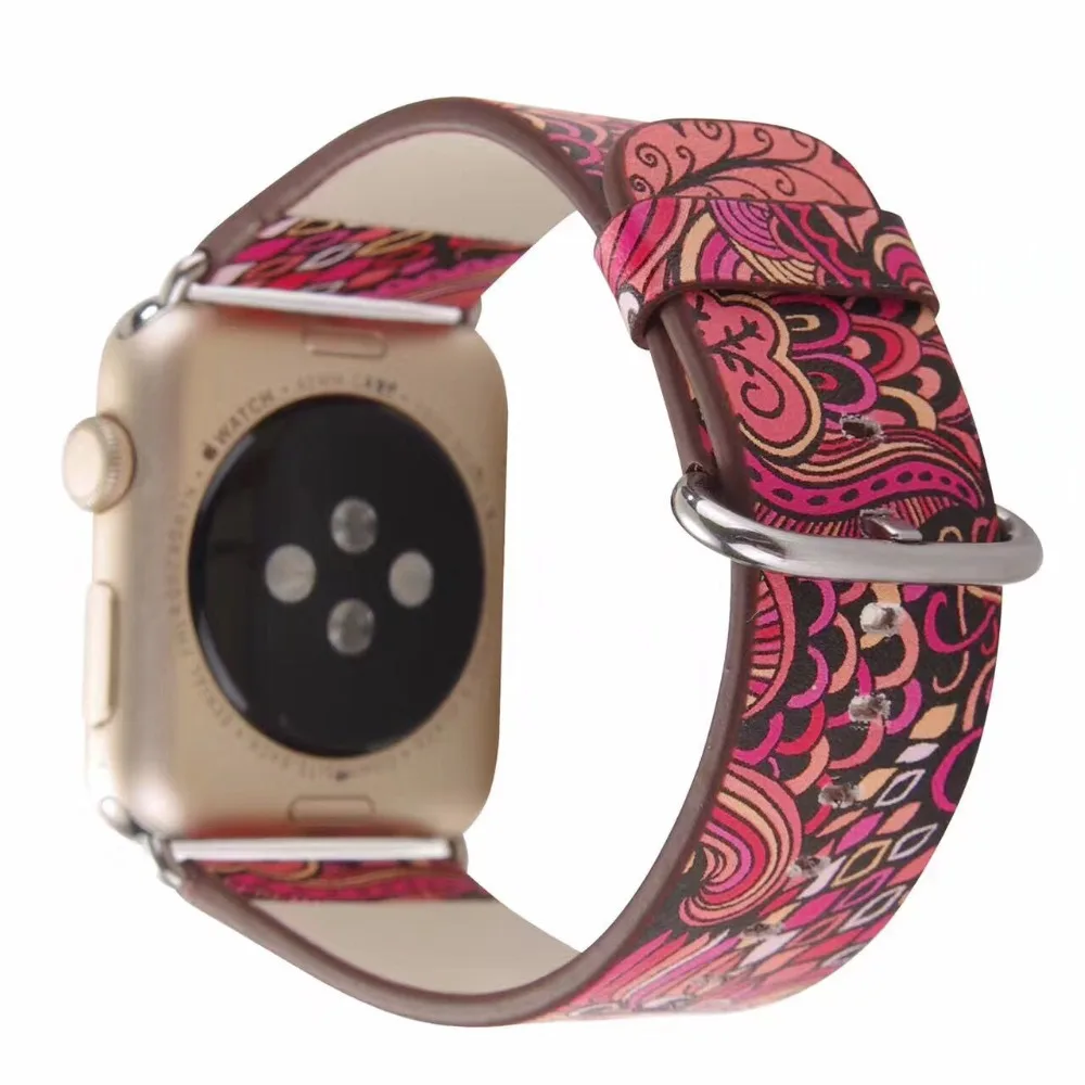 Кожаный ремешок в национальном фольклорном стиле 44 мм 42 для Apple Watch iWatch SE Series 3/4/56 38
