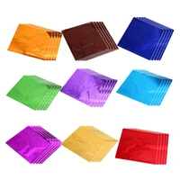 900pcs colorful aluminum foil paper tea wrapping paper gift food package paper for packaging chocolate 100pcs a pack glossy