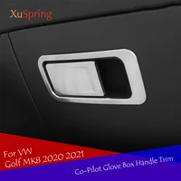 for vw golf 8 mk8 2020 2021 car co pilot storage glove box handle frame stickers car cover styling 2pcsset accessories
