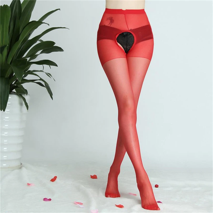 

Sexy Stylish Stockings Open Crotch Lady Womens Lace Top Stay Up Thigh High Stockings Pantyhose Transparent Erotic Stockings A20