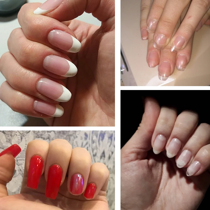 Ruhoya акриловые УФ-светодиодный поли гель-розовый белый прозрачный Polygel ногтей