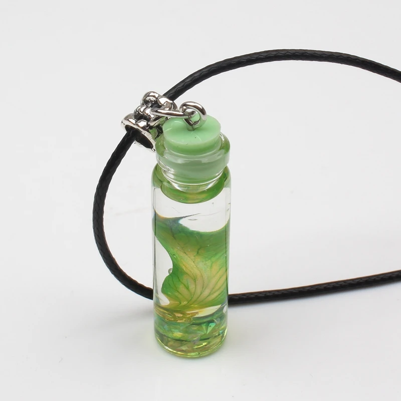 Новое Гламурное ожерелье с подвеской в виде стеклянных листьев натуральное