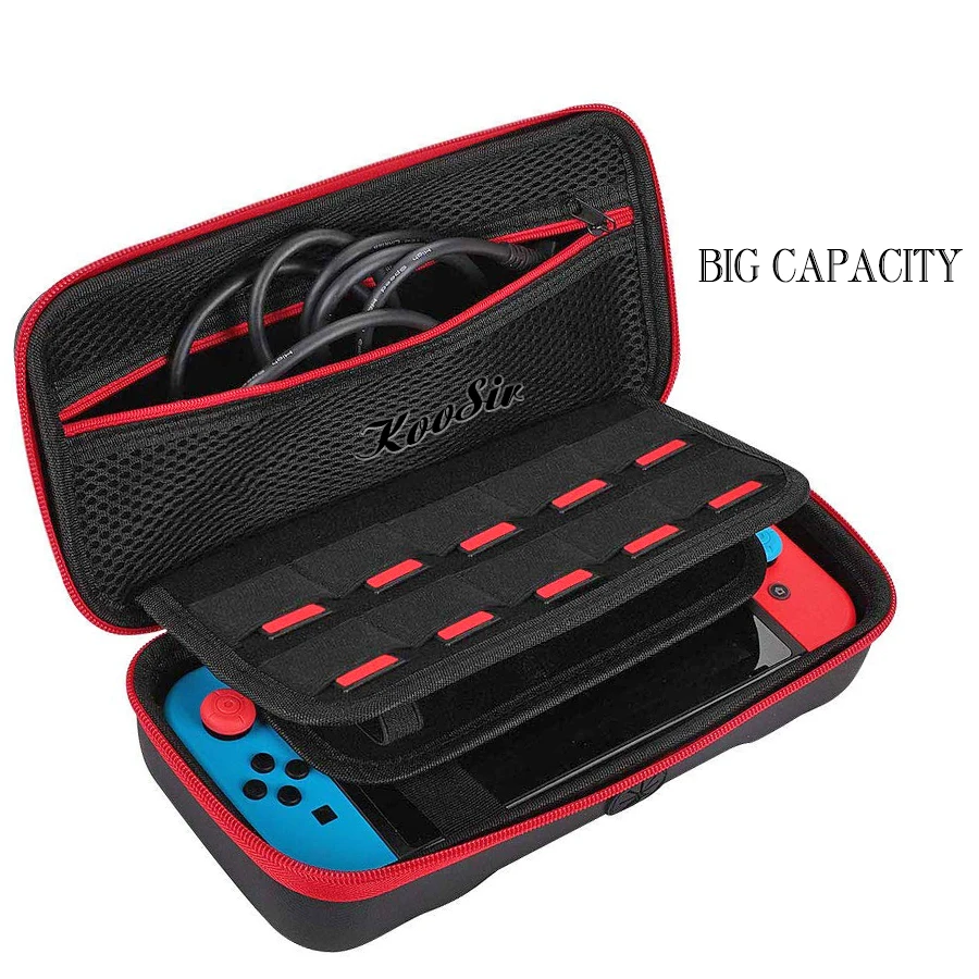 Большая сумка для хранения аксессуаров Nintendo Switch чехол переноски + 4 колпачка Joycon