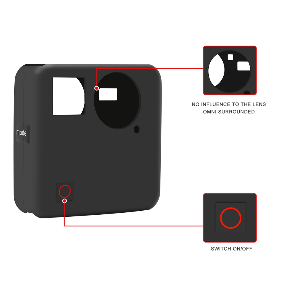 Снимайте мягкий силиконовый защитный чехол крышка объектива для GoPro Fusion Action camera корпус чехол для Go Pro Аксессуары