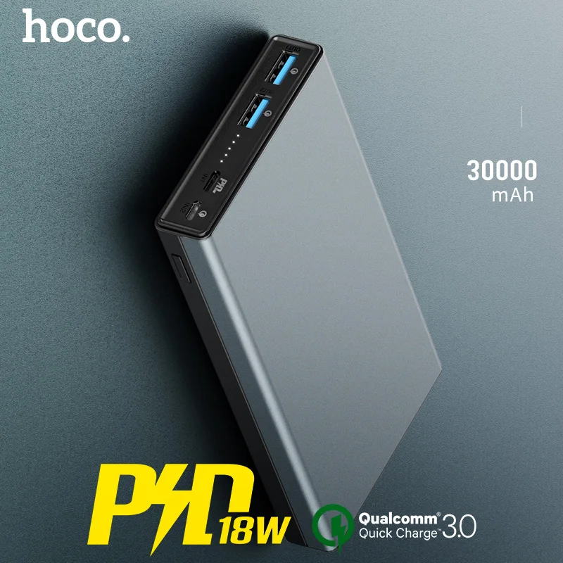 Внешний аккумулятор HOCO на 30000 мА · ч 18 Вт USB Type C|Внешние аккумуляторы| |