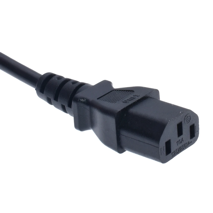 1 шт. IEC 320 C14 штекер для 3XC13 Женский Y Тип сплиттер шнур питания 10A, 250 В, C14 до 3 x C13 кабель адаптера питания, 40 см