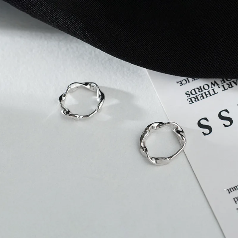 

925 Sterling Silver Twisted Hoop Earrings Personality Round Ear Bone Clip Small Earrings Fashion Wedding Gift Jewelry