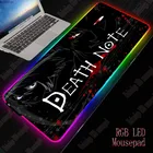 Игровой RGB коврик для мыши Mairuige с аниме Death Note, игровые коврики с подсветкой, большой компьютерный Настольный коврик XXL для клавиатуры