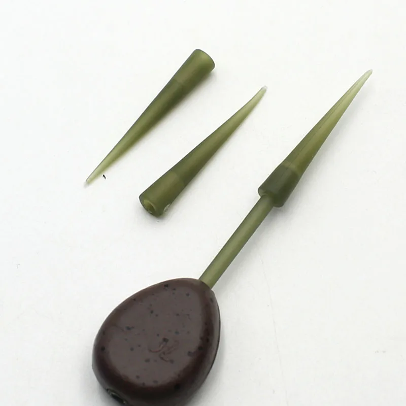 

20pcs Terminal Carp Fishing Anti Tangle Sleeves Connect with Fishing Hook Rubber Tip Tube Fishing Tackle Box Kit