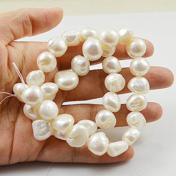 

Terisa Baroque Pearl Jewelry,White Color Real Pearls Loose Beads,Perfect DIY Handmade Women Making Jewelry Unique Chirstmas Gift