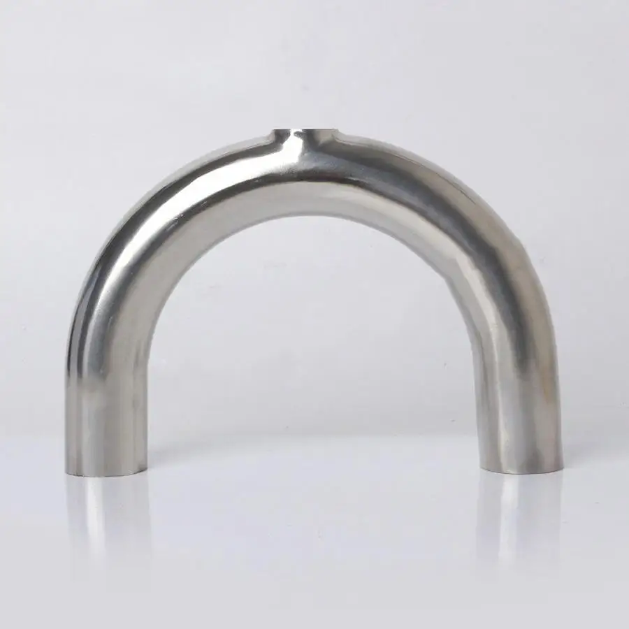 

57mm 2.25" Pipe OD Butt Welding U Shaped Return Bend 3 Way SUS 316L Stainless Sanitary Fitting Spliter Homebrew Beer