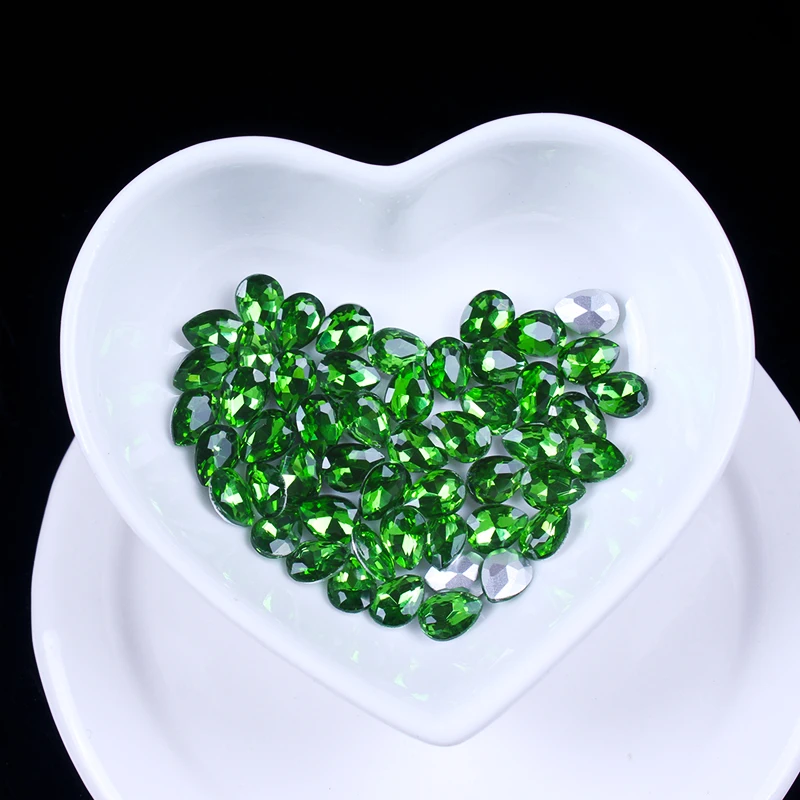 Стразы стеклянные свободные клейкие украшения для обуви одежды Хрустальная