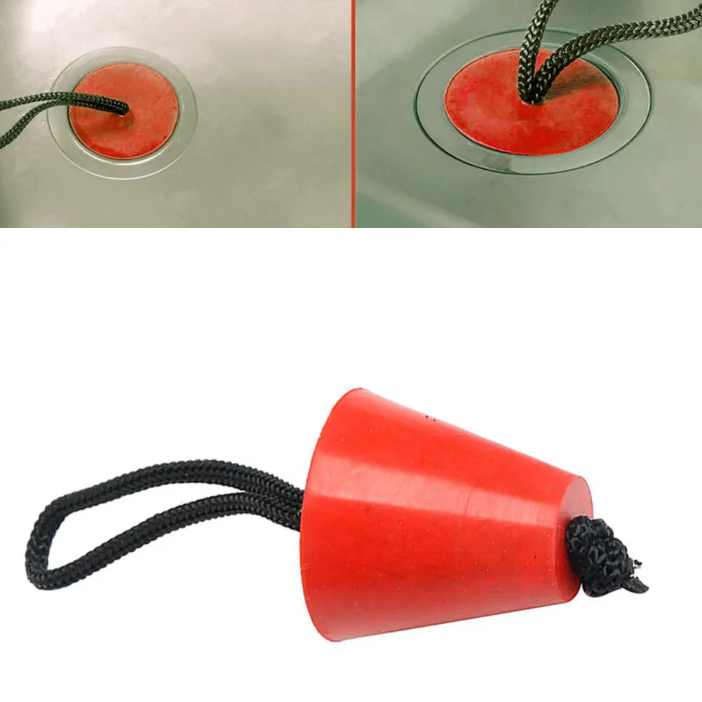 

Kayak Plugs Boat Scupper Stopper Kayak Drain Plug Drain Holes Stopper Bung With Lanyard For Kayak Canoe Red 4PCS Kayak Plugs