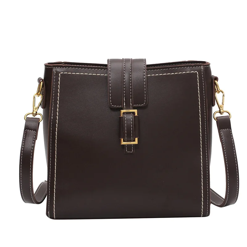 

Soft leather bucket bag women's 2020 new fashion foreign style shoulder bag ins net red versatile texture messenger bag