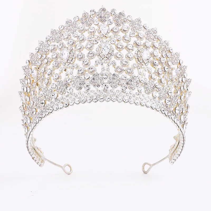 

PRMOO Wedding Crown Jewelry Vintage Ethnic Bridal Hair Tiaras Copper CZ Luxury Rhinestone Tiaras And Crowns Couronne De Mariage
