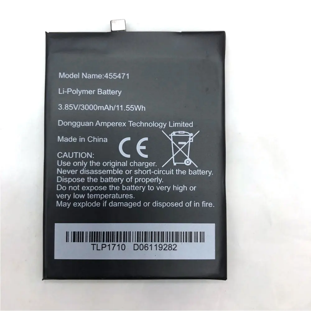 3.85V 3000mAh 11.55Wh 455471 Battery For Wiko Wim Lite Rechargeable Li-ion Cell Phone Battery