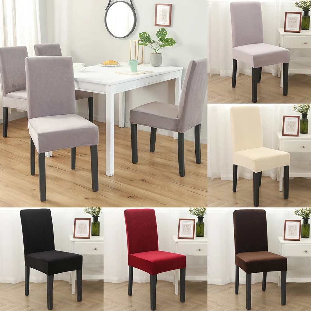 New Stretch Spandex Chair Covers For Dinner Room Anti-dirty Computer Seat Cover Removable Slipcovers Party Hotel | Дом и сад