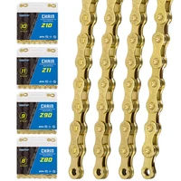 mountain bike chain 6 7 8 9 10 11 speed mtb bike electroplated gold chain road bicycle chains part 116 links