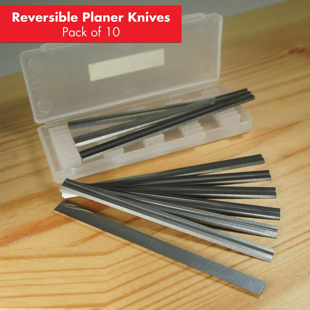 

10pcs 82mm Sharp Planer Blades HSS Reversible Machinery Cutting Woodworking Professional Replacement Parts For Makita For Bosch
