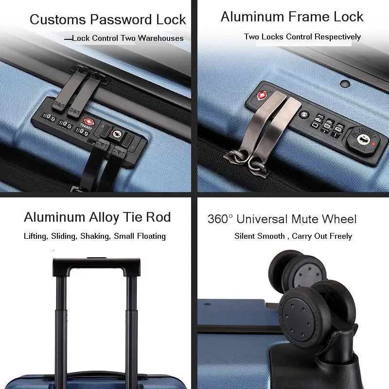 Модный Дорожный чемодан с алюминиевой рамой на колесиках 26 дюймов дорожные сумки