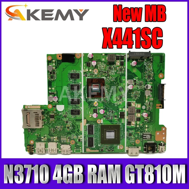 

Материнская плата X441SC для Asus X441SC X441SA X441S материнская плата для ноутбука N3710 4 Гб RAM GT810M протестированная 100% Оригинальная работа
