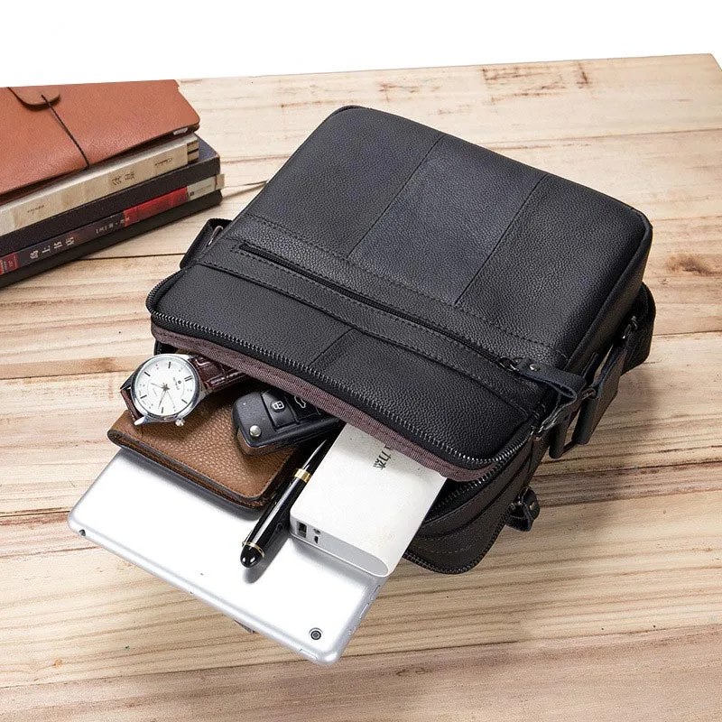 Бренд LASOSHIZI натуральная кожа деловая сумка с верхней ручкой мужская через плечо