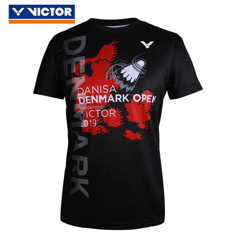 Рубашки для бадминтона VICTOR Danish National team tournament apparels дышащая быстросохнущая