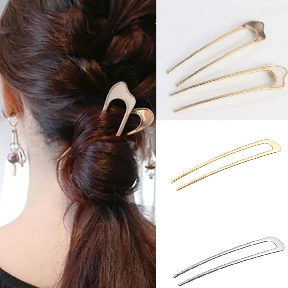 1 шт. минималистичные палочки для волос из металлического сплава в виде раковины