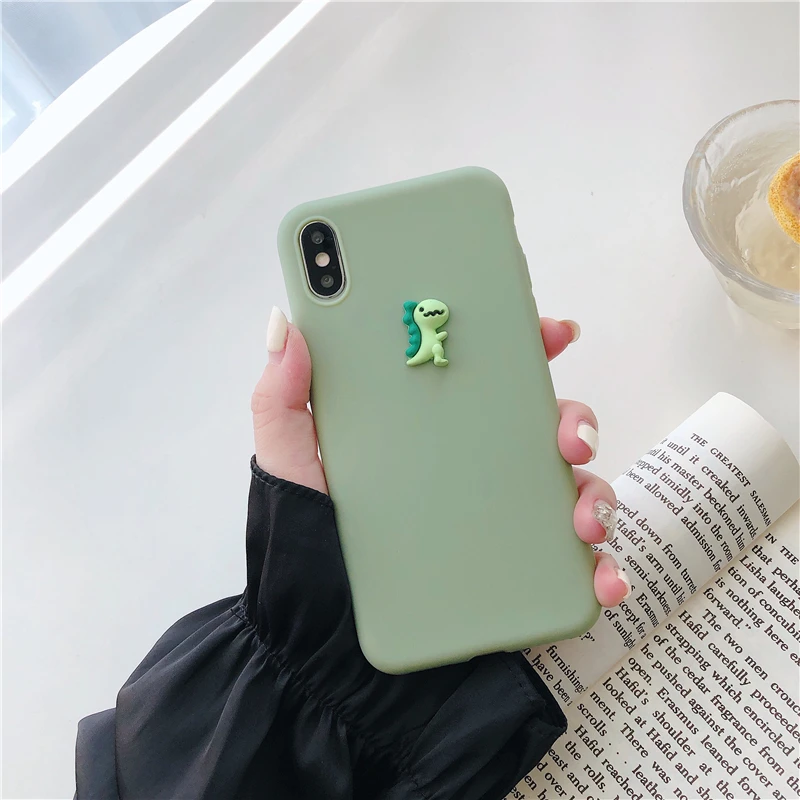 Милый силиконовый чехол для телефона с животными iPhone 6 S 7 Plus 8 X XR XSMAX мягкий \