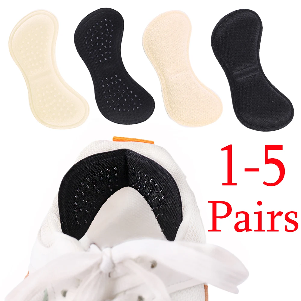 

1-5 Pairs Heel Insoles Women Men 4D Sponge Heel Stickers Abrasion Resistant Foot Insole Shoes Sticker Half Invisible Foot Pads