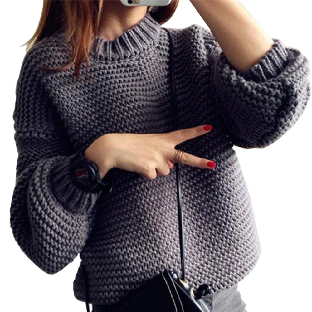 WENYUJH Autumn Womens Fuzzy Sweater Basic Female Pullover Batwing Sleeve Solid Color Femme Casual Knitted Streetwear